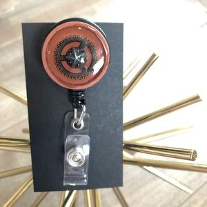 Retractable Nametag Badge Holder Lanyard Handmade